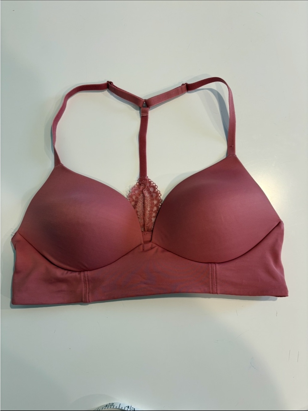 Seamless T-Back Padded Bralette - Rose